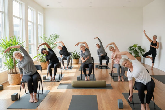 yoga for seniors, group yoga, healthy aging