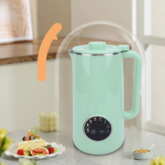 NutriBlend Pro automatic plant milk maker 800ml with LED display in pastel green on kitchen table