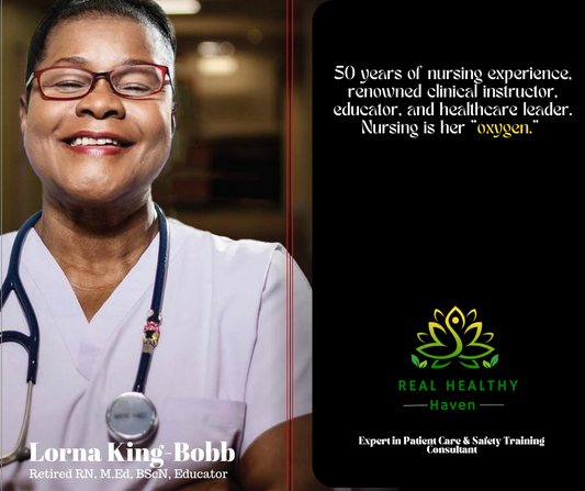 Patient care and safety training expert consultation with Lorna King-Bobb.