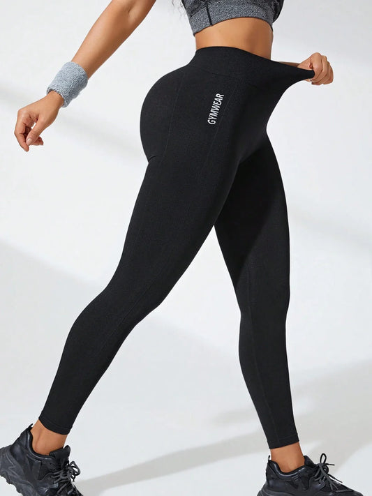 Women's seamless high waist butt-lifting yoga leggings for fitness activities.