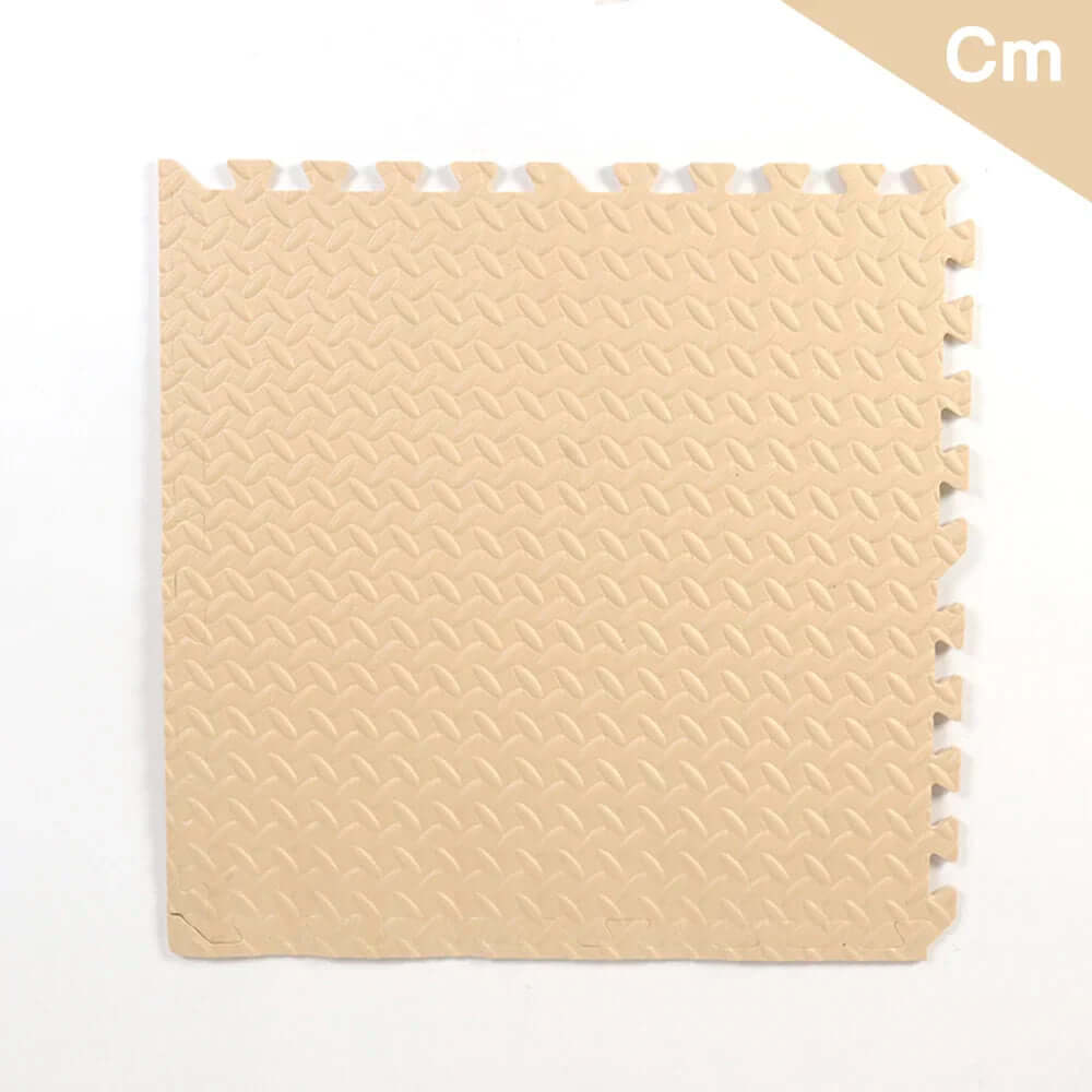 4-24PCS Gym Mat Beige Interlocking Floor Mats