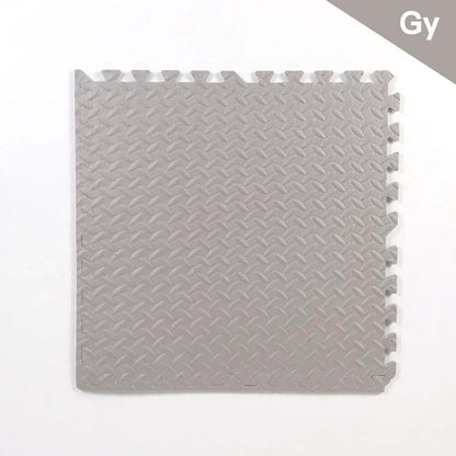4-24PCS Gym Mat Gray Interlocking Floor Mats