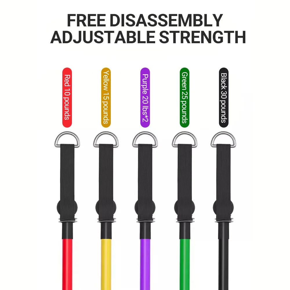 High-quality resistance bands with carabiner clips