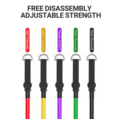 High-quality resistance bands with carabiner clips