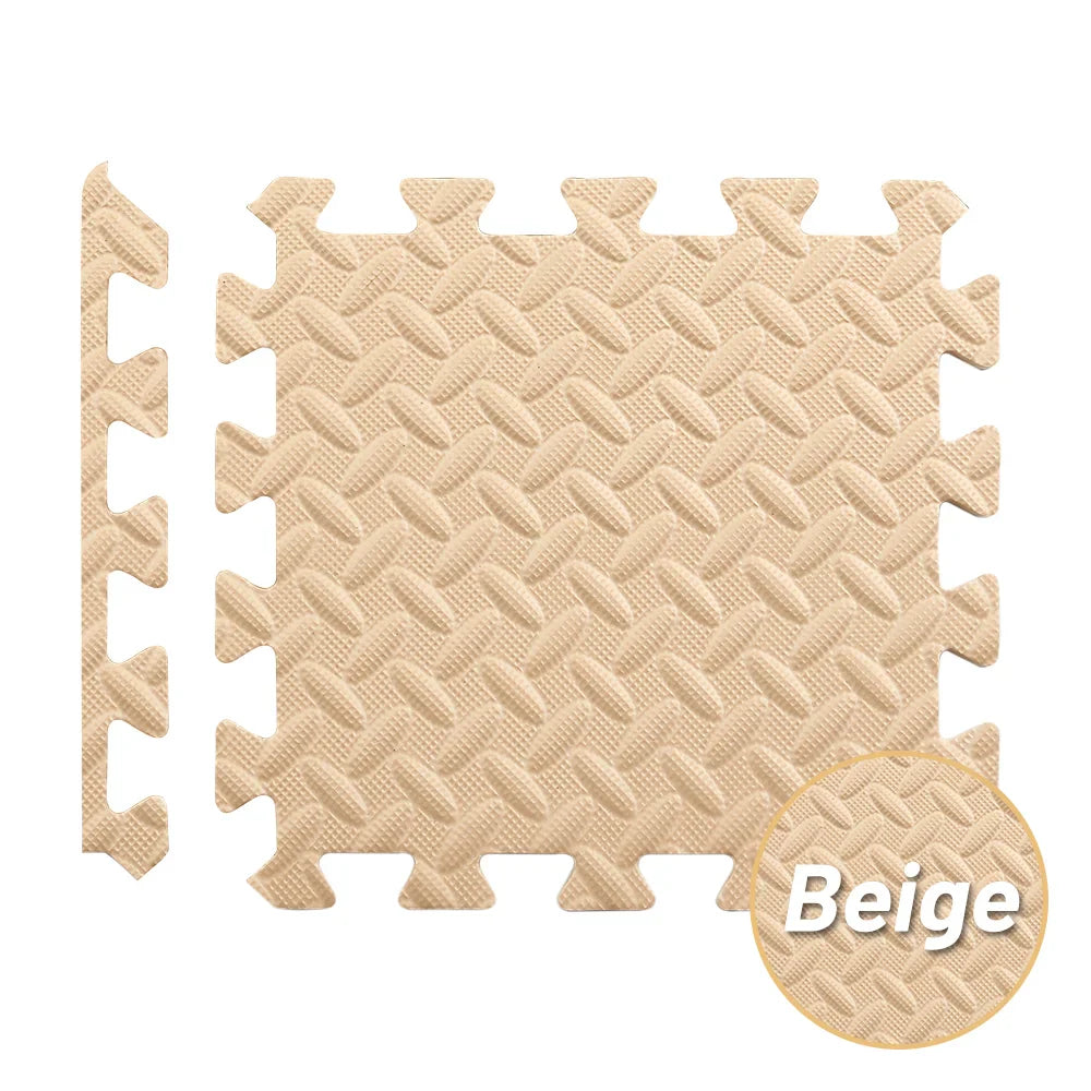 30x30cm Beige Gym Mat EVA Leaf Foam Mat Yoga