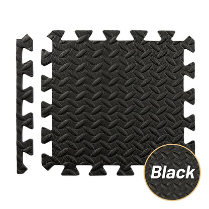 30x30cm Black Gym Mat EVA Leaf Foam Mat Yoga