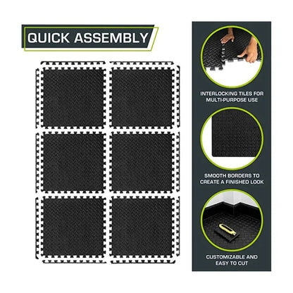 Black Interlocking Floor Mats