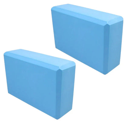 Blue-2PCS EVA Yoga Blocks Foam Brick