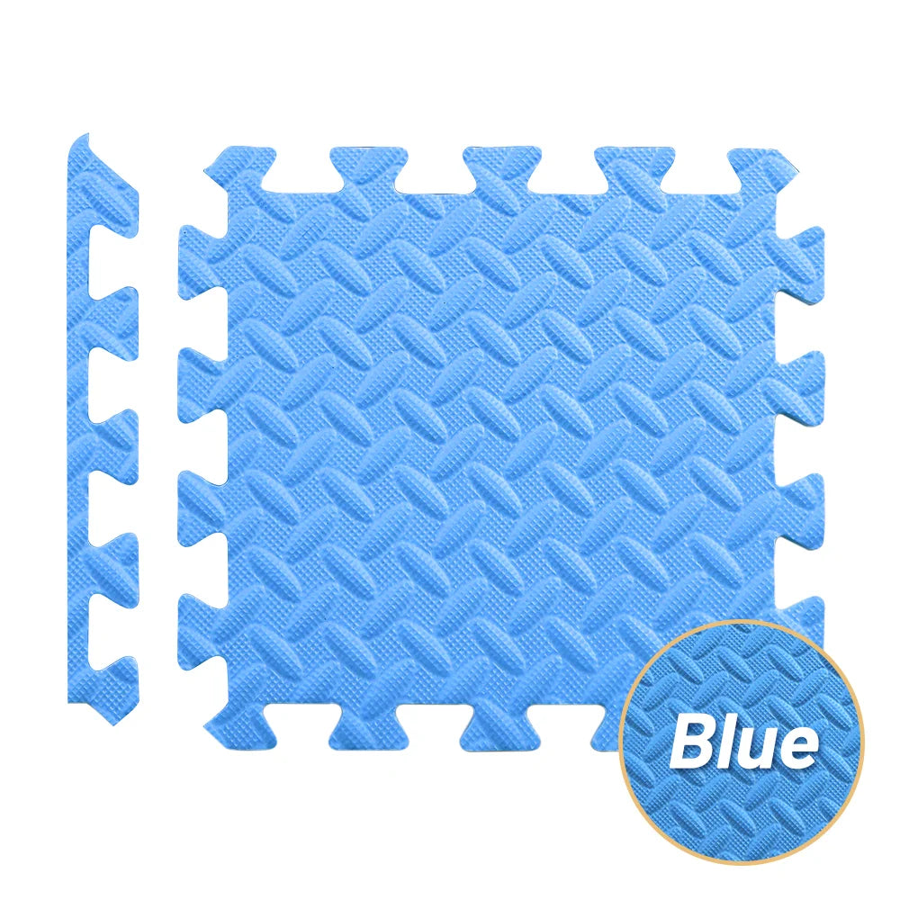 30x30cm Blue Gym Mat EVA Leaf Foam Mat Yoga