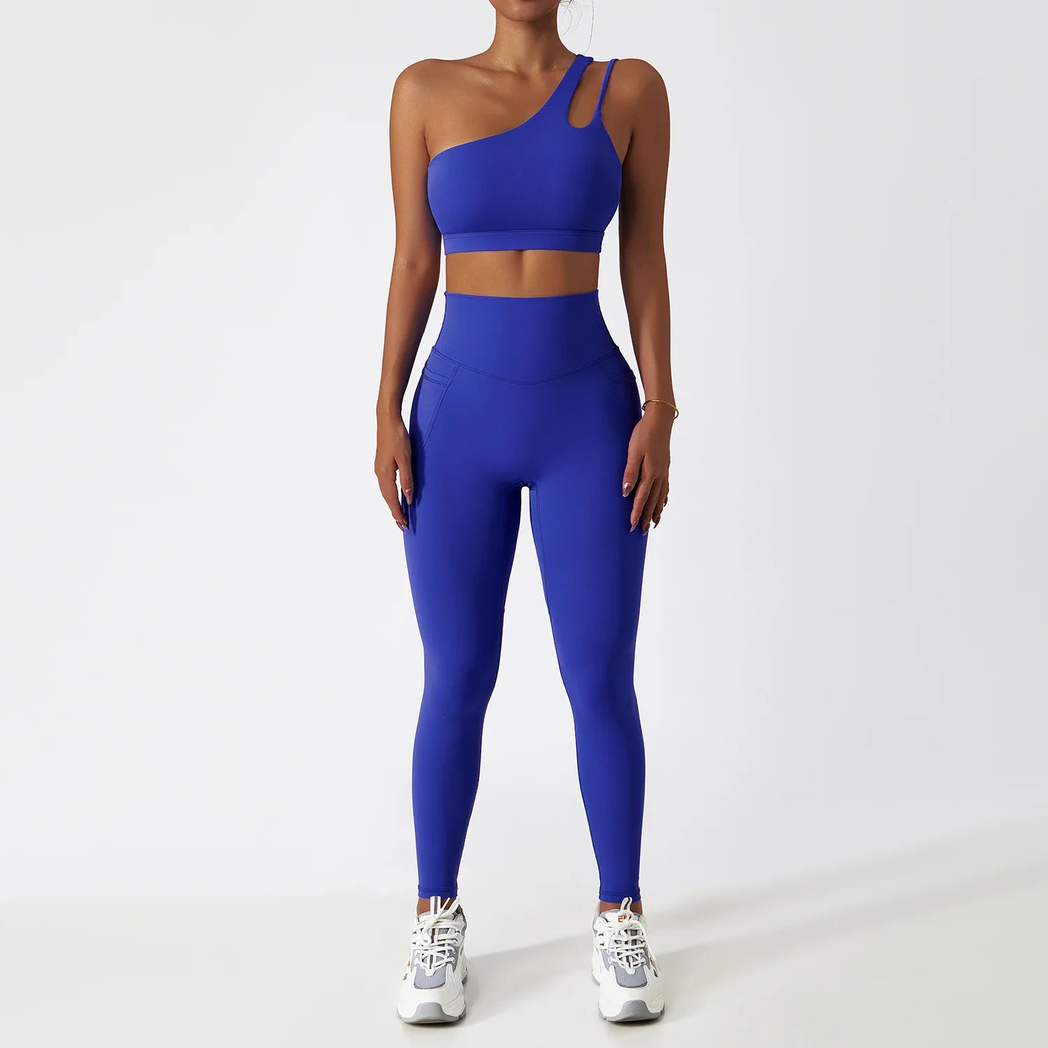 Blue Long Sets yoga Sets for Women with Bra