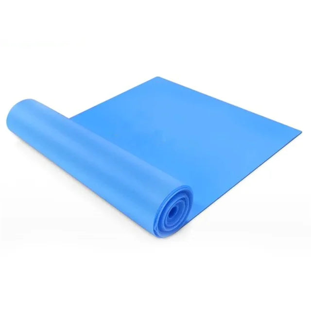 Blue yoga elastic band exercises