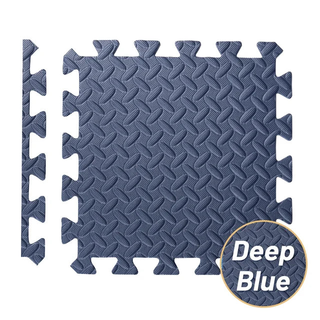 30x30cm Deep Blue Gym Mat EVA Leaf Foam Mat Yoga