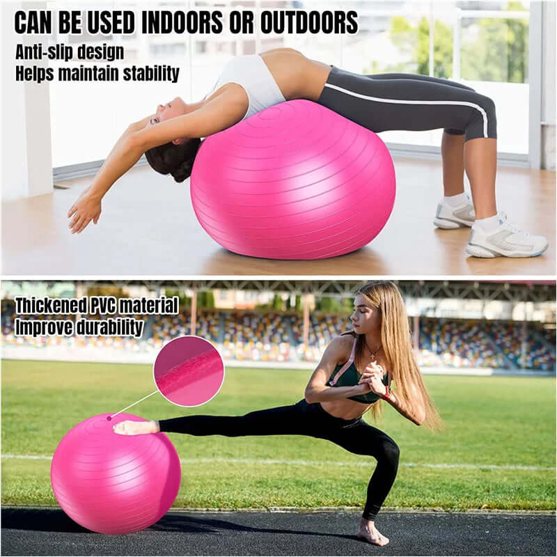 Durable anti-slip exercise ball
