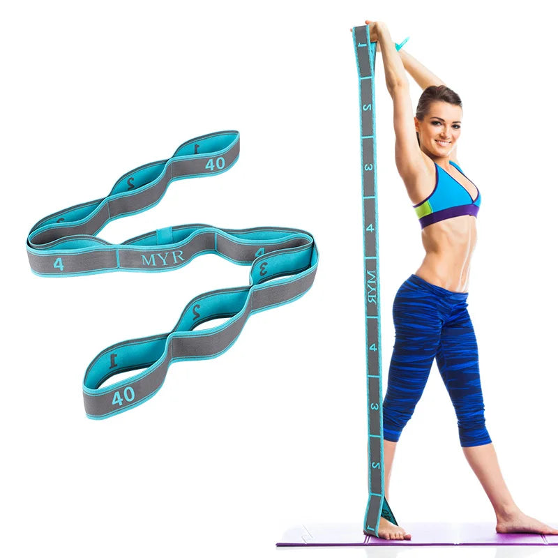 Elastic yoga stretching strap 