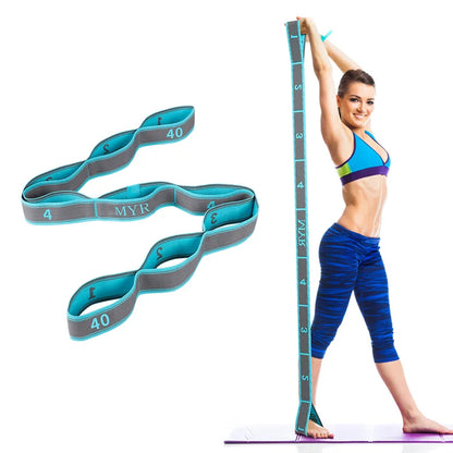 Elastic yoga stretching strap 