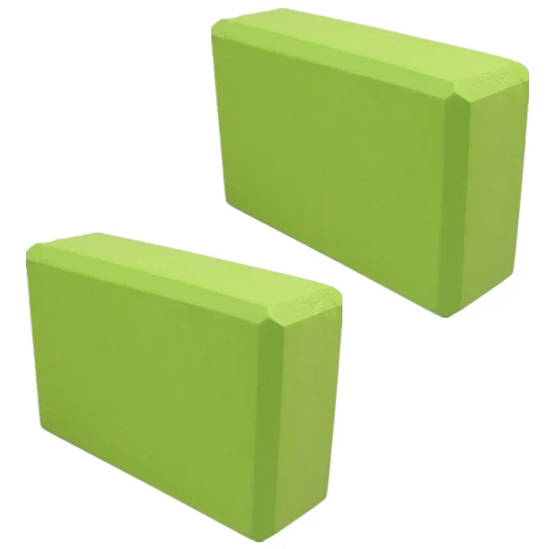 Green-2PCS EVA Yoga Blocks Foam Brick