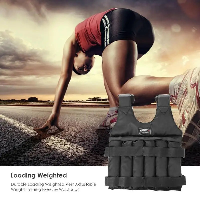 Weighted Vest for Boxing Training and Fitness, 20/50 kg Durable Load, Polyester and 1680D Oxford Cloth.