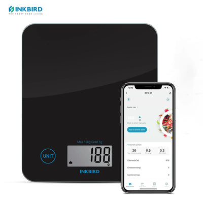 INKBIRD Smart Food Scale with Bluetooth connectivity and smartphone app.