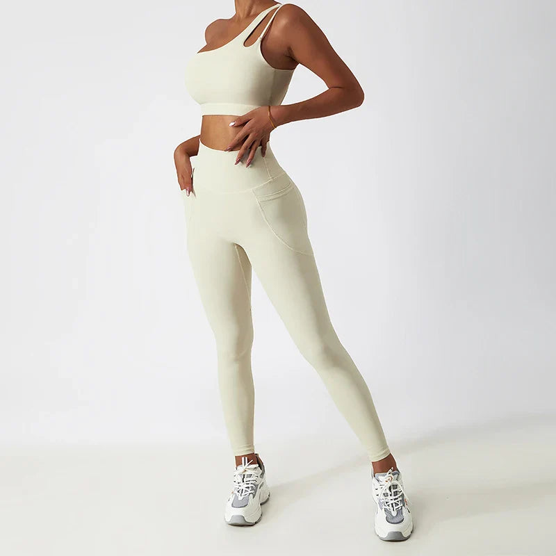 Ivory Shorts Sets for Women with Bra & Shorts