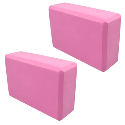 Pink-2PCS EVA Yoga Blocks Foam Brick