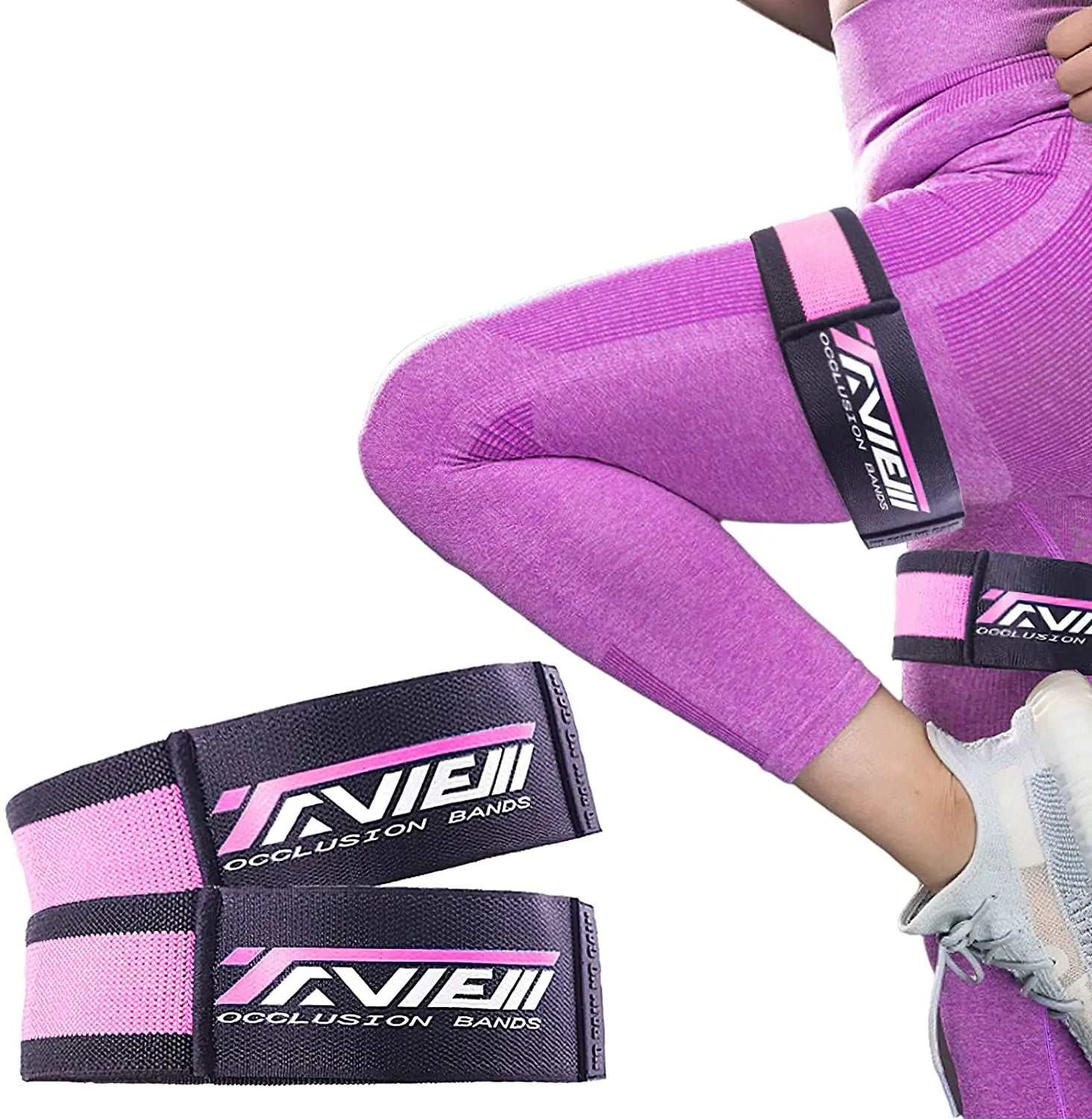 Pink Occlusion Bands Women Glutes Hip Building