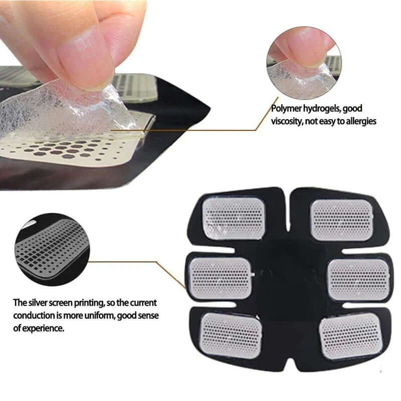 Polymer hydrogels, USB Rechargeable EMS Muscle Stimulator