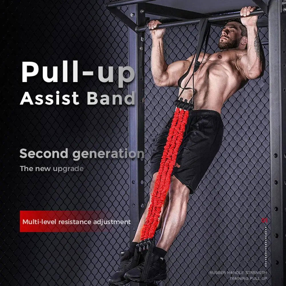 Pull-up assist band Multi-level resistance adjustment