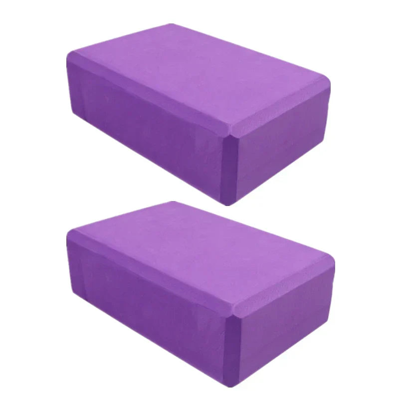 Purple-2PCS EVA Yoga Blocks Foam Brick