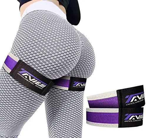 Purple Grey Occlusion Bands Women Glutes Hip Building