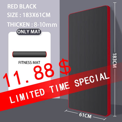  Red Black Thick exercise mat 