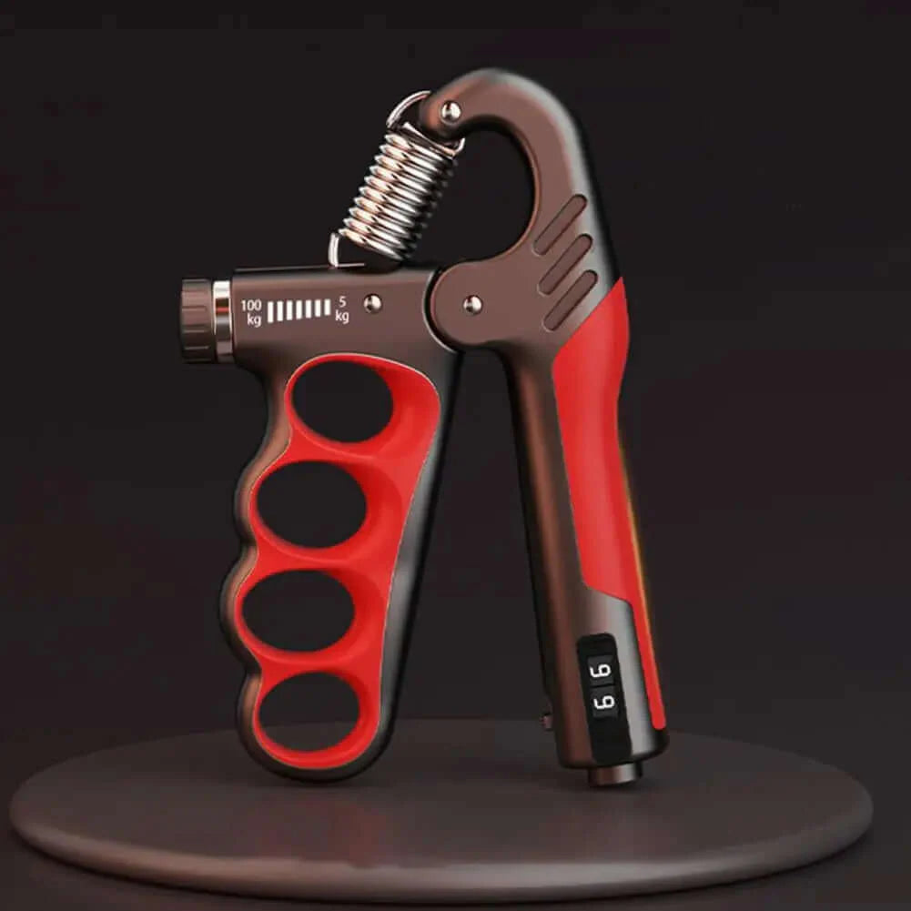 Red Men Women Hand Grip Trainer Adjustable Strength 5-100KG
