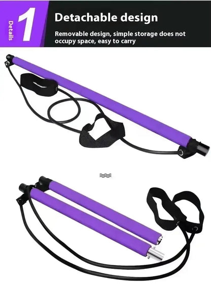 Portable Pilates Bar Kit with Resistance Band