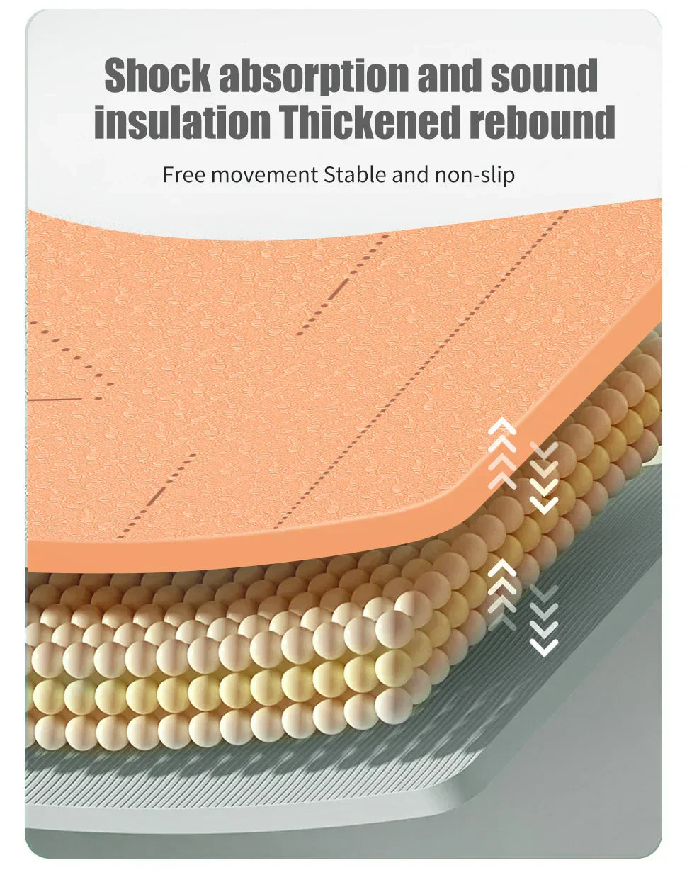 WESTTUNE Yoga Mat with shock absorption, non-slip surface, and eco-friendly material.