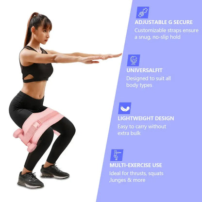 Exercise Hip Thrust Belt |Dumbbells | Kettlebells and Plates for Home Gym