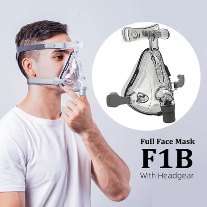 BMC Original F1A/F1B CPAP Mask Full Face Mask With Headgear For CPAP BiPAP Machine Apnea Mask