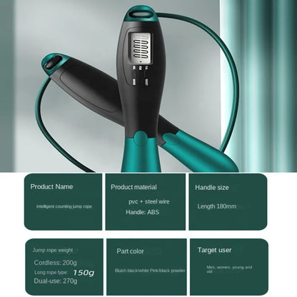 Intelligent Cordless Jump Rope - Negative Weight Ball & Steel