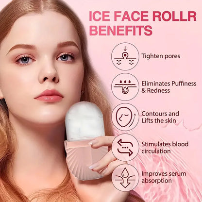 CryoGlow Ice Face Roller & Gua Sha Set