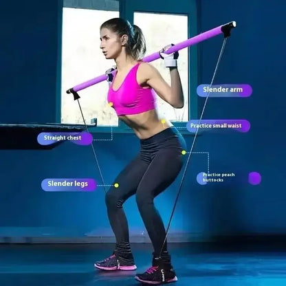 Portable Pilates Bar Kit with Resistance Band