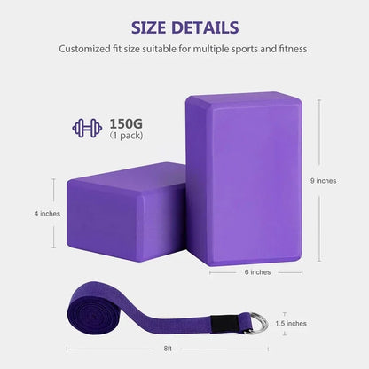 FlexSupport Pro Yoga Block & Strap Set