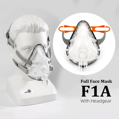 BMC Original F1A/F1B CPAP Mask Full Face Mask With Headgear For CPAP BiPAP Machine Apnea Mask