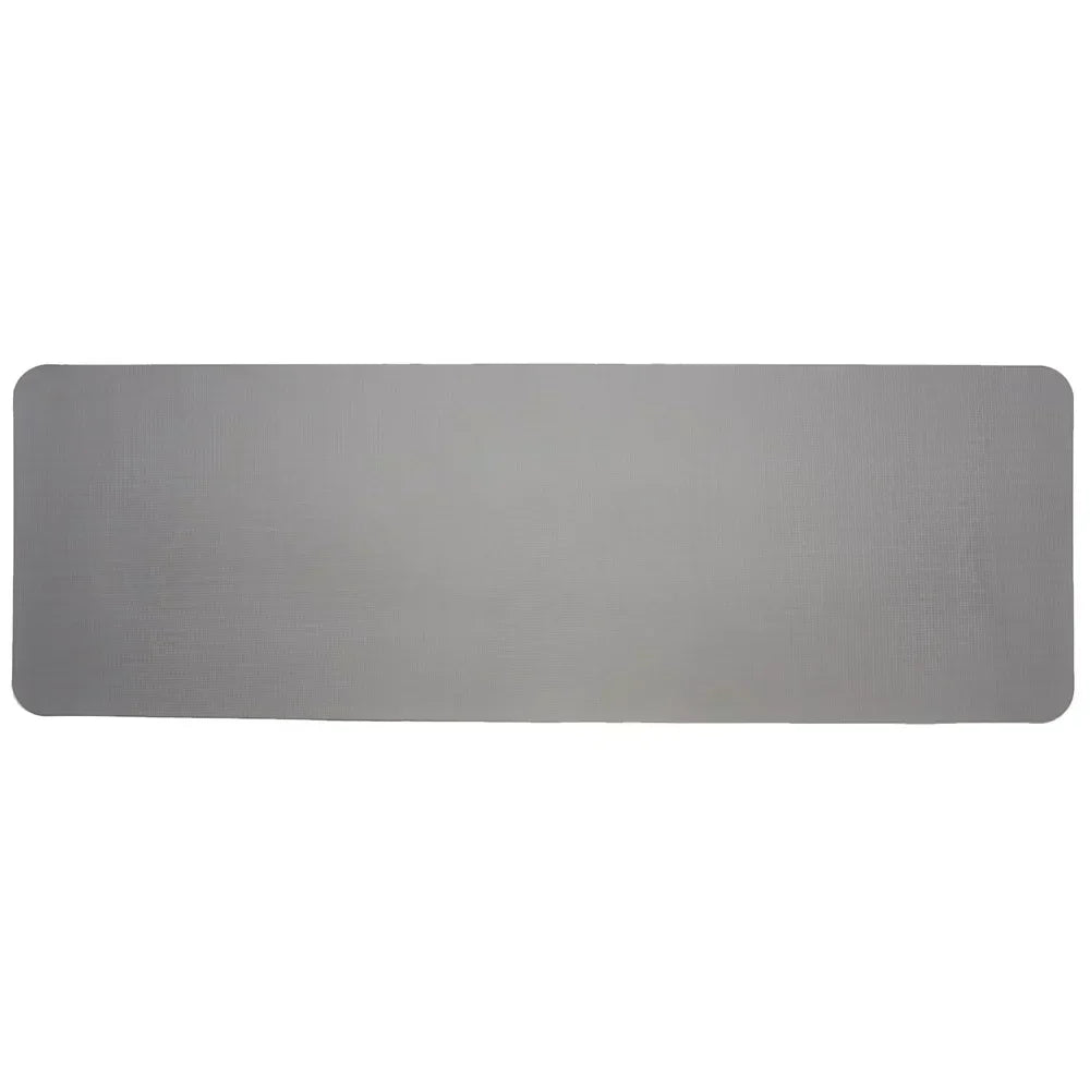 Eco-Friendly TPE Yoga & Fitness Mat in gray, non-slip surface, 183 x 61 cm.