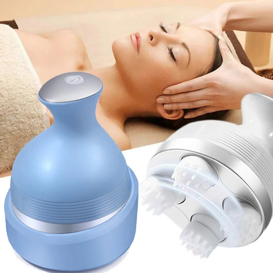 Wireless Electric Scalp Massager USB Rechargeable Waterproof