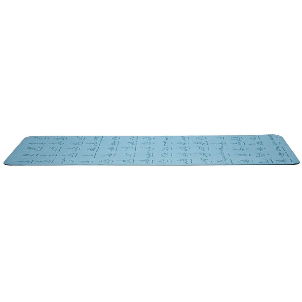 Eco-friendly TPE yoga and fitness mat, non-slip, durable, 183x61 cm.