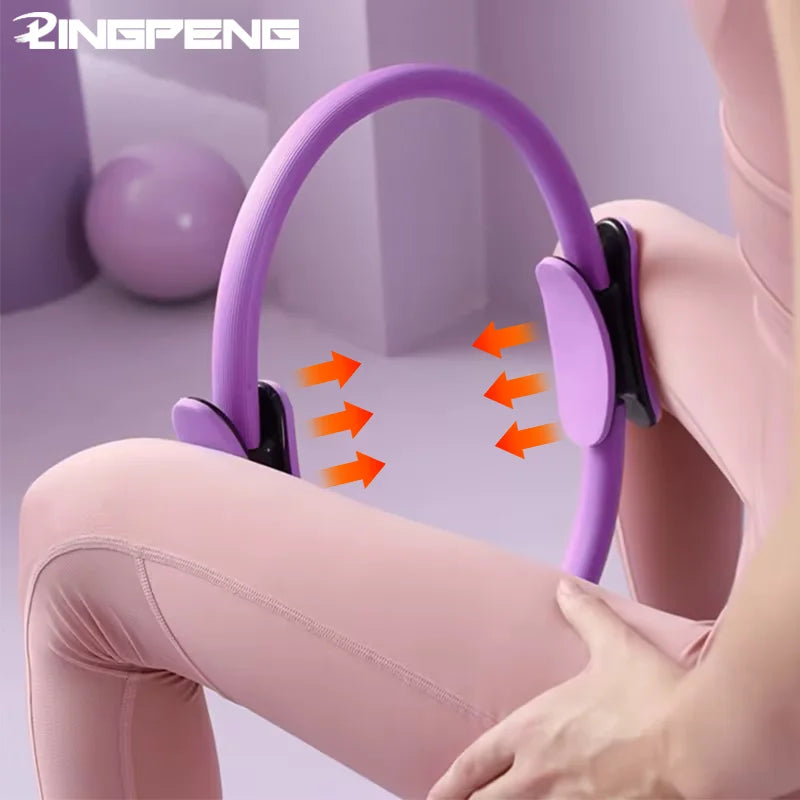 MagicFit Pilates & Yoga Toning Ring in use for muscle engagement and flexibility exercises.