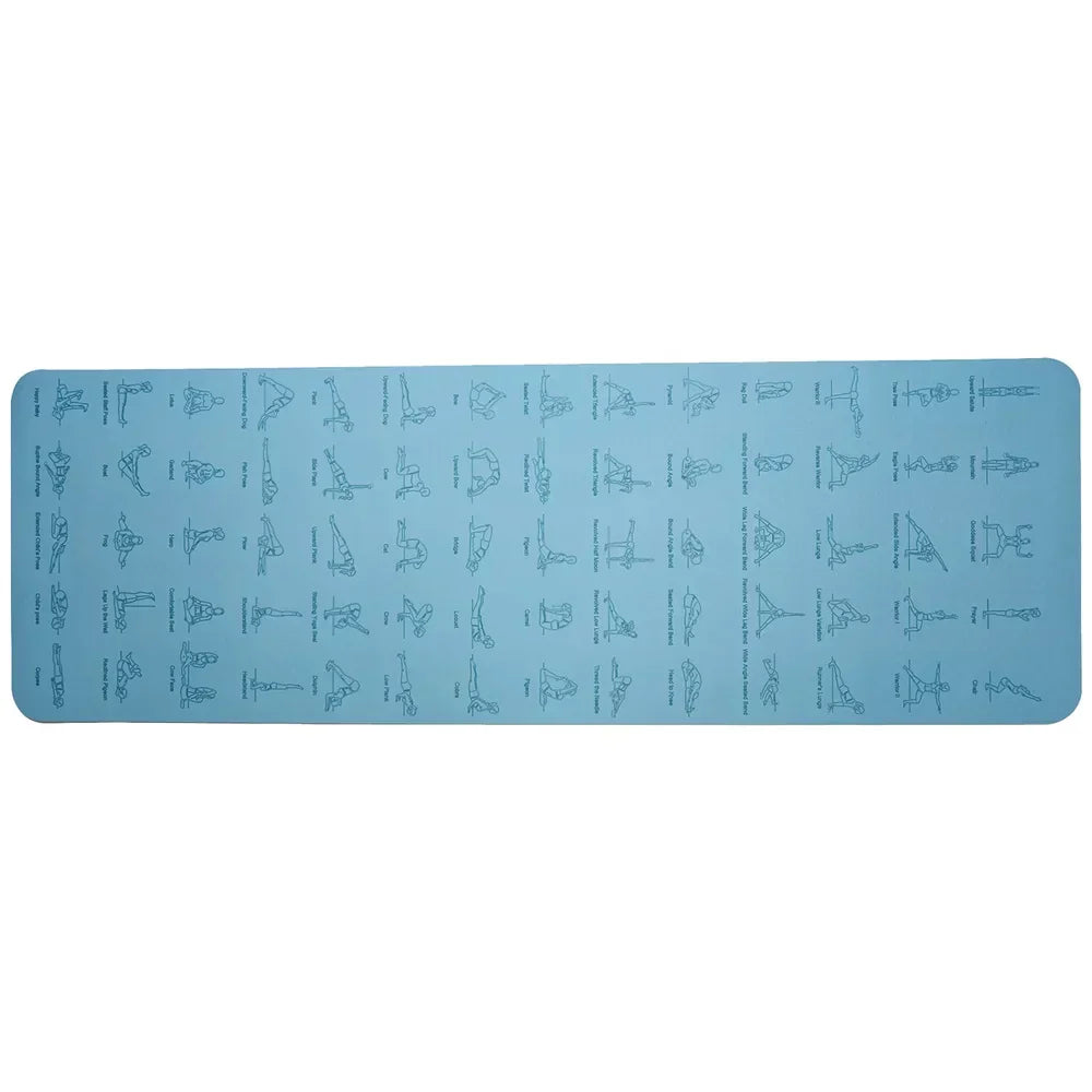 Eco-friendly TPE yoga mat with non-slip surface, ideal for yoga and fitness.