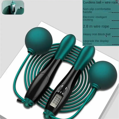 Intelligent Cordless Jump Rope - Negative Weight Ball & Steel