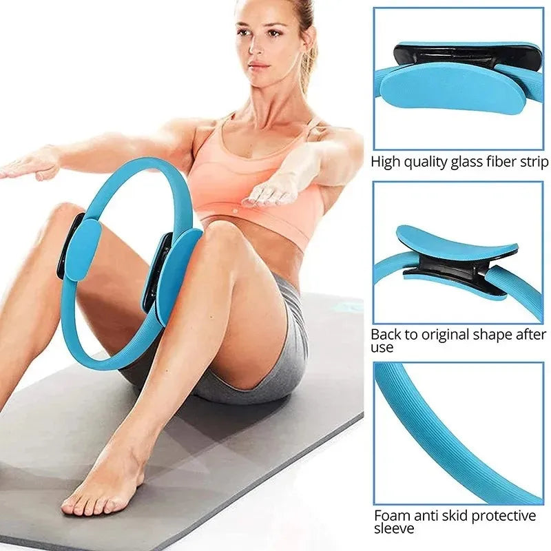MagicFit Pilates & Yoga Toning Ring for flexibility and strength exercises, featuring ergonomic design, durable build, and versatile use in fitness routines.