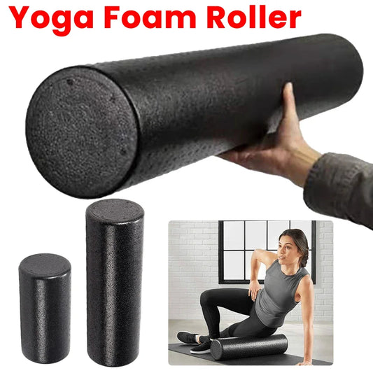 Extra firm EPP foam roller in black for muscle recovery and flexibility exercises.