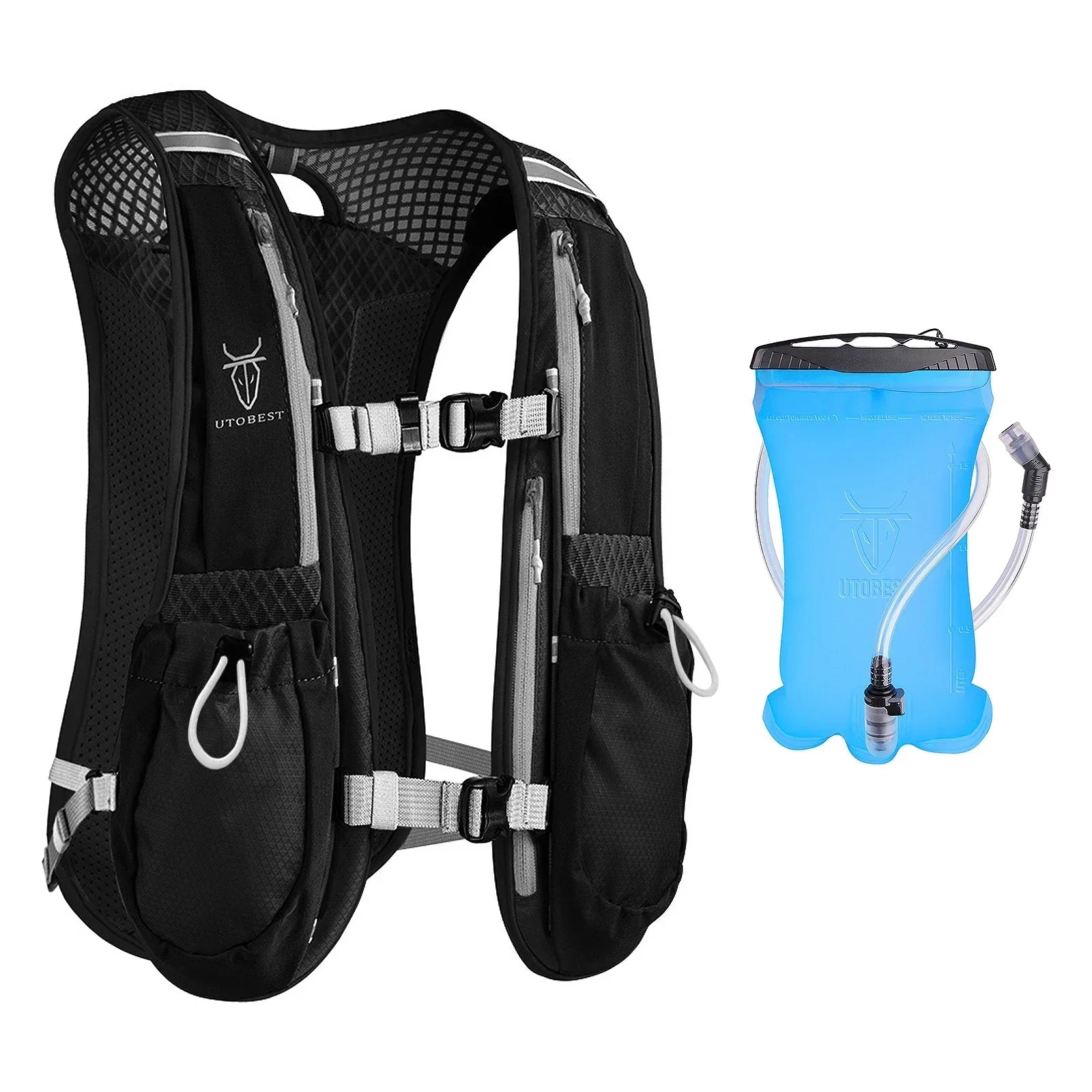 UTOBEST Ultra Lightweight Trail Running Hydration Vest with 1.5L Water Bladder