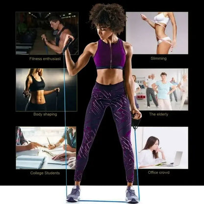 5 Levels Elastic Resistance Band with Handles for Home Gym